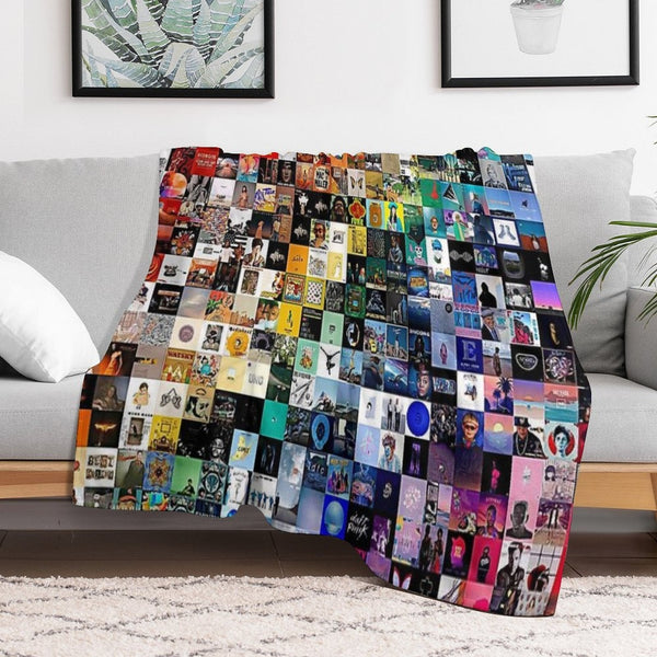 Rainbow Musical Full Album Collage Multi-functional Throw Blanket