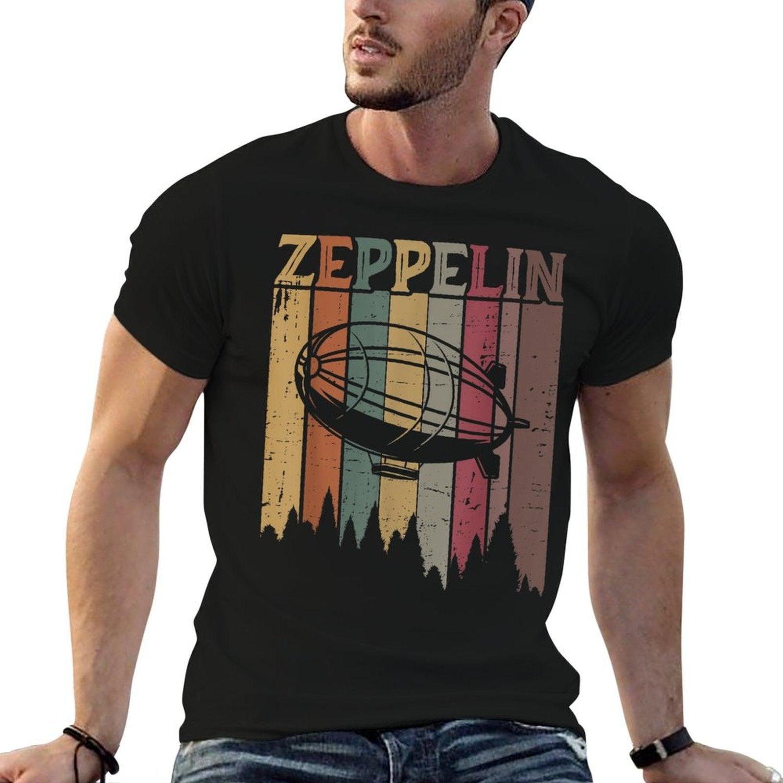 Retro Zeppelin 70s 80s Dirigible Airship Zepelin Zepplin  Breathable T-Shirt