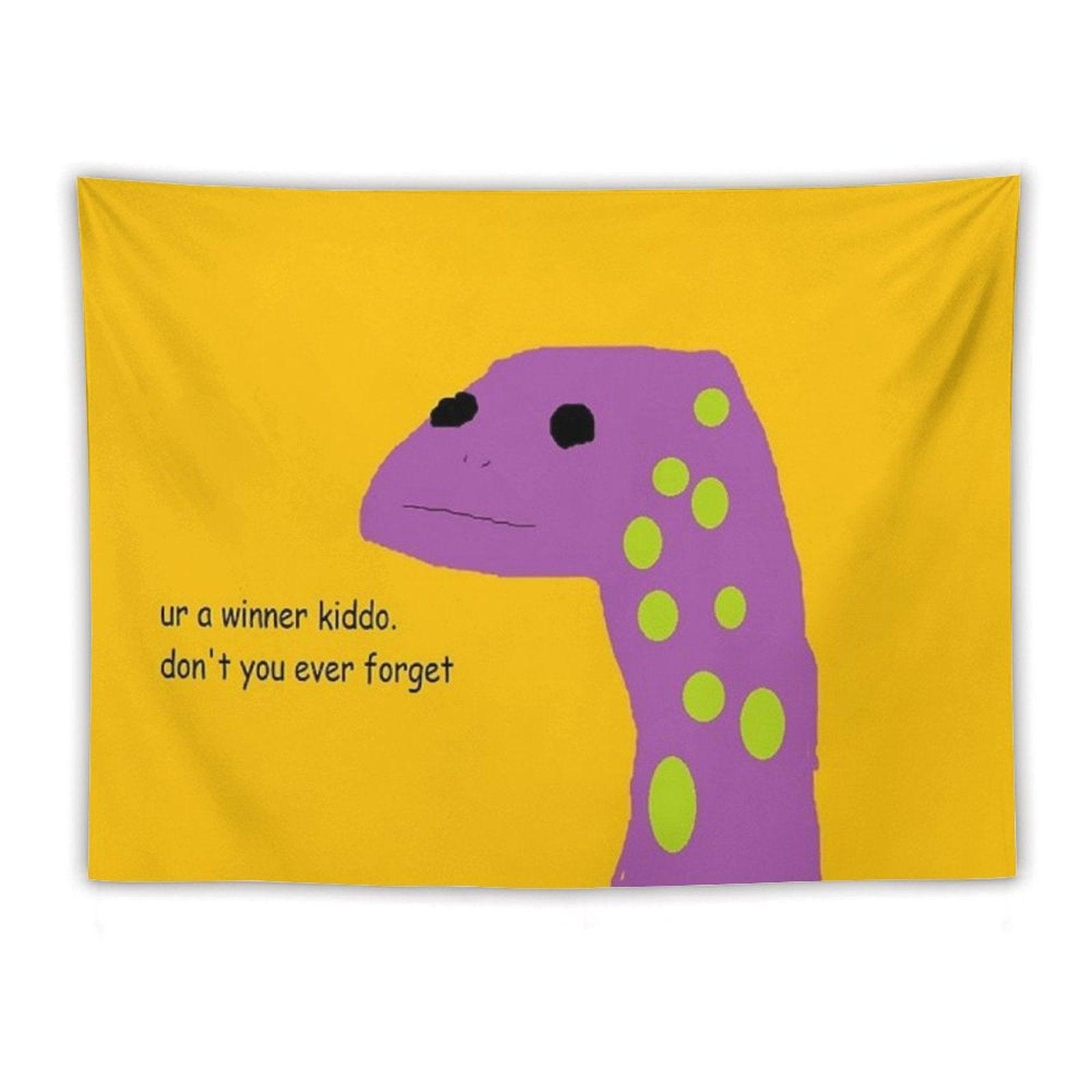 Motivational Lizard Tapestry
