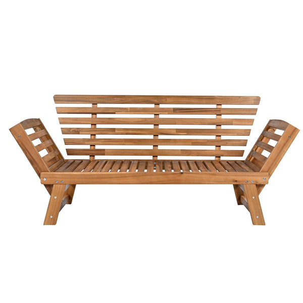 Outdoor Adjustable Patio Wooden Daybed Sofa