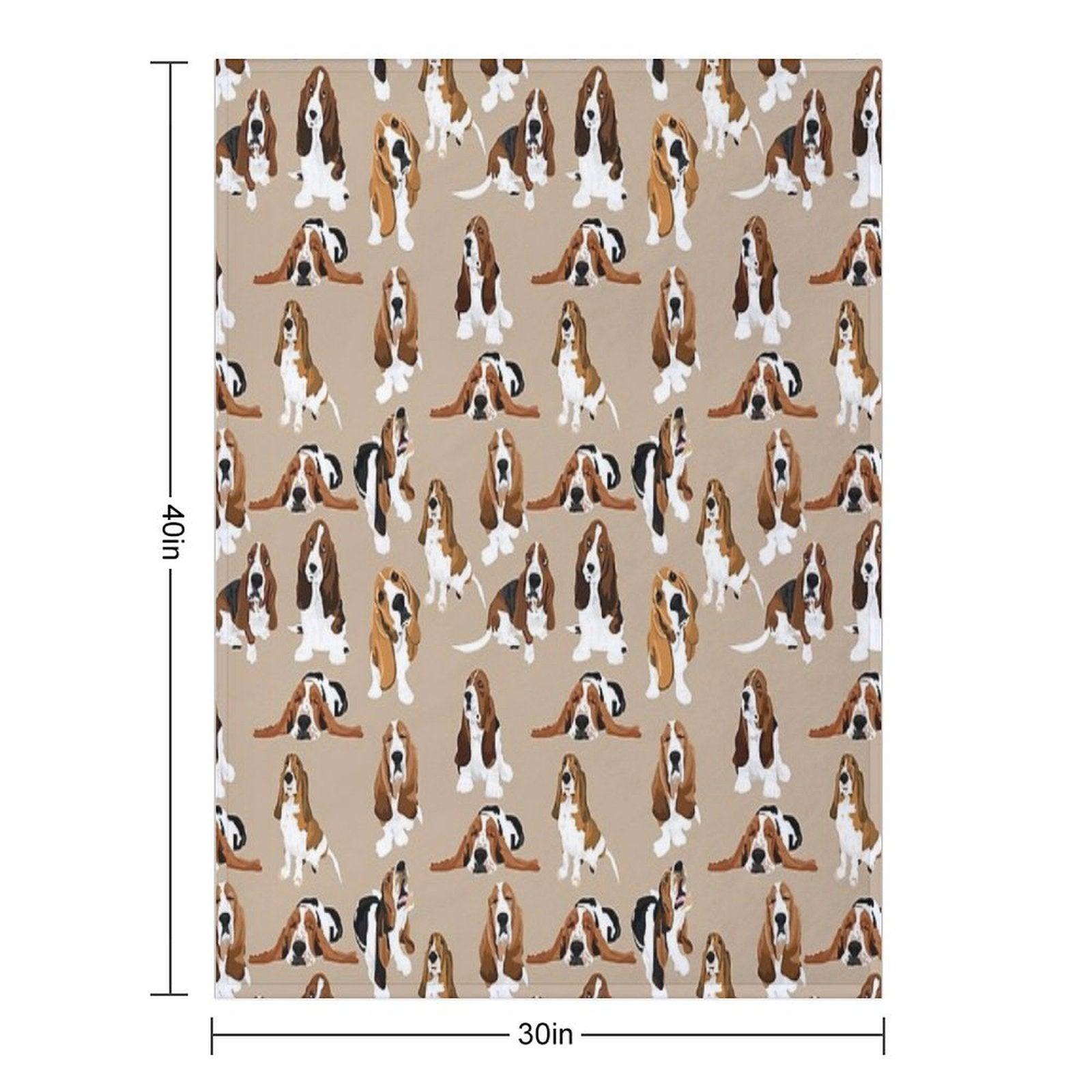 Basset Hound Throw Blanket