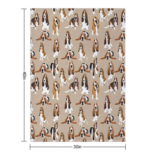 Basset Hound Throw Blanket