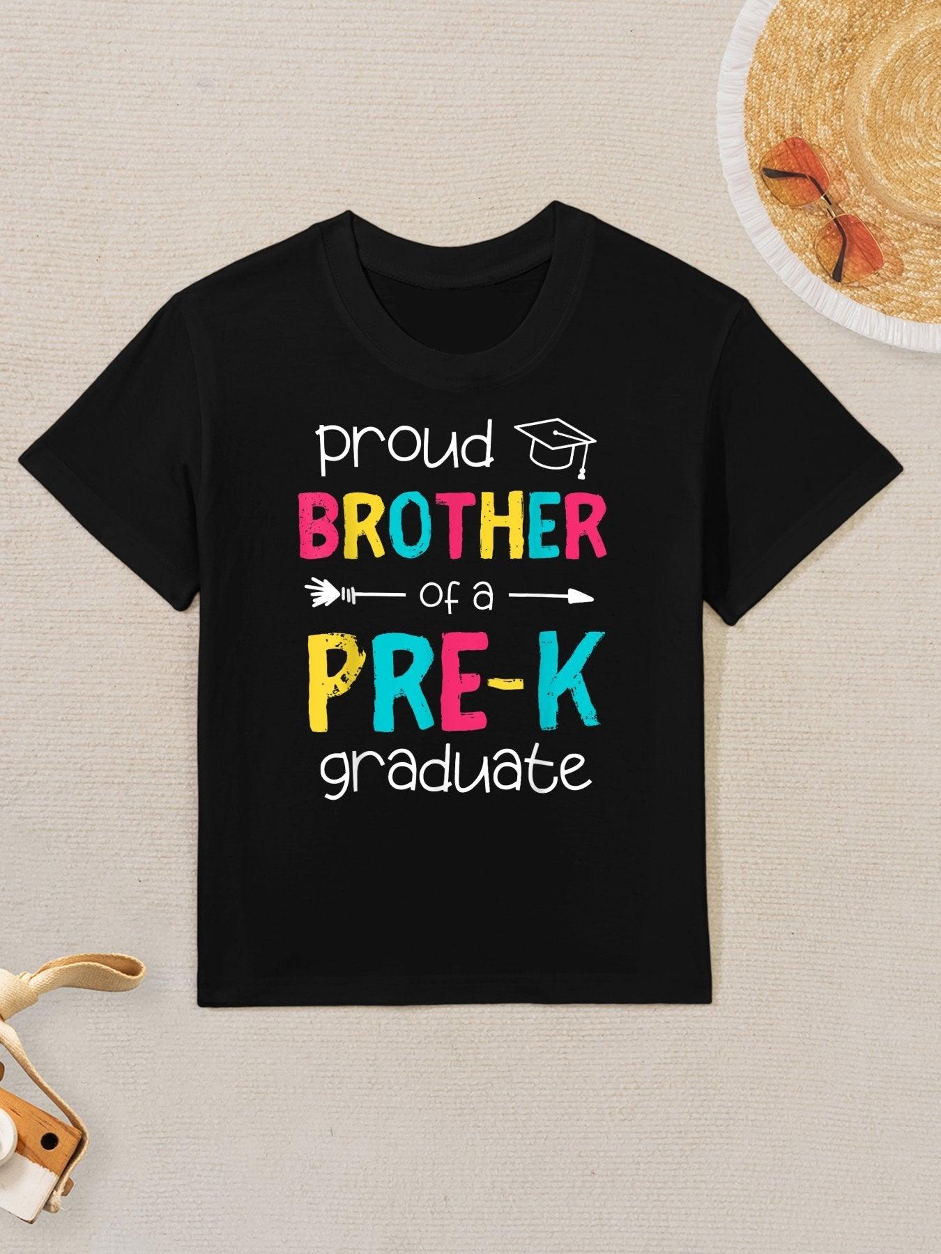 Proud Brother PreK Grad Preschool Family Matching Graduation Kids T-Shirt