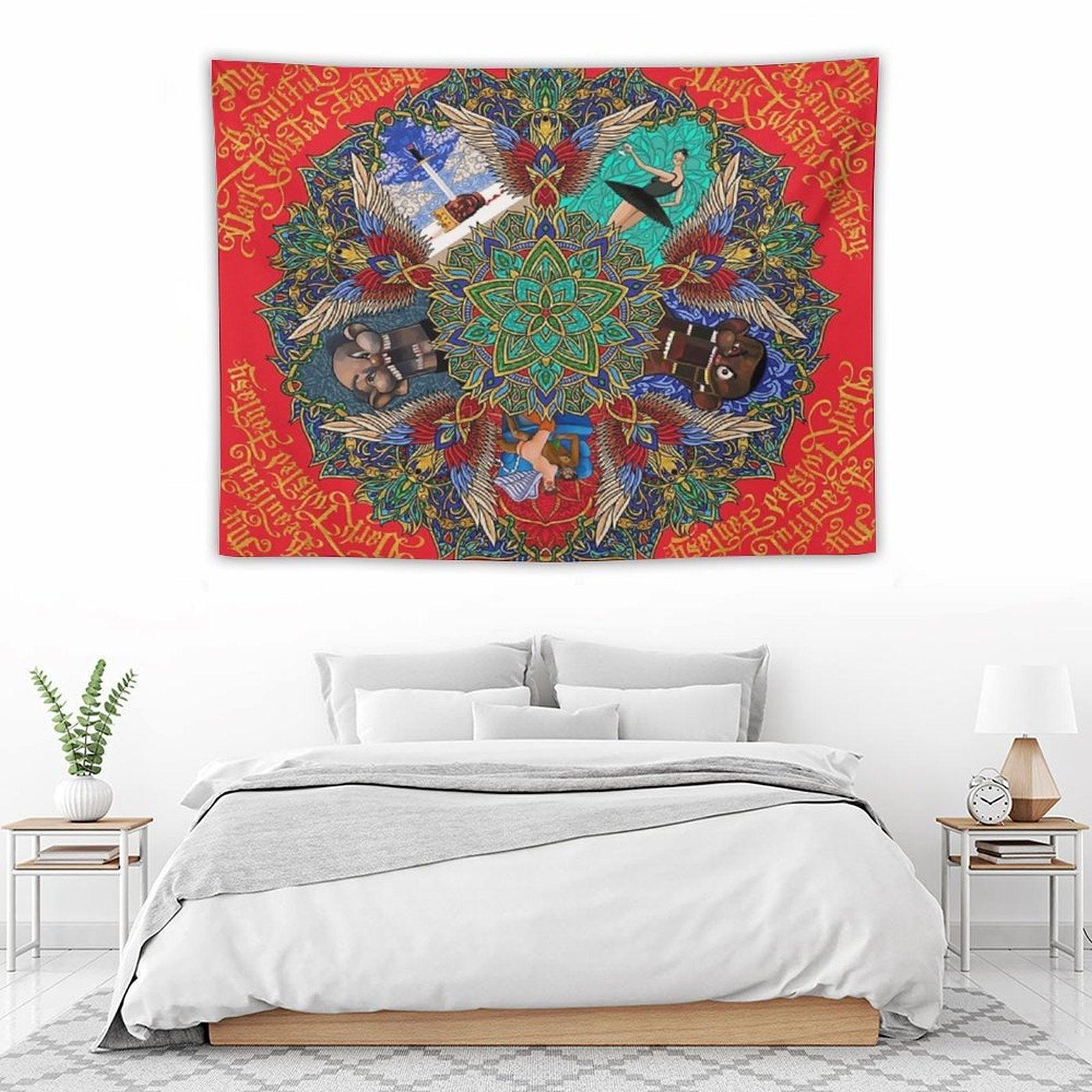 My Beautiful Dark Twisted Fantasy Mandala Tapestry