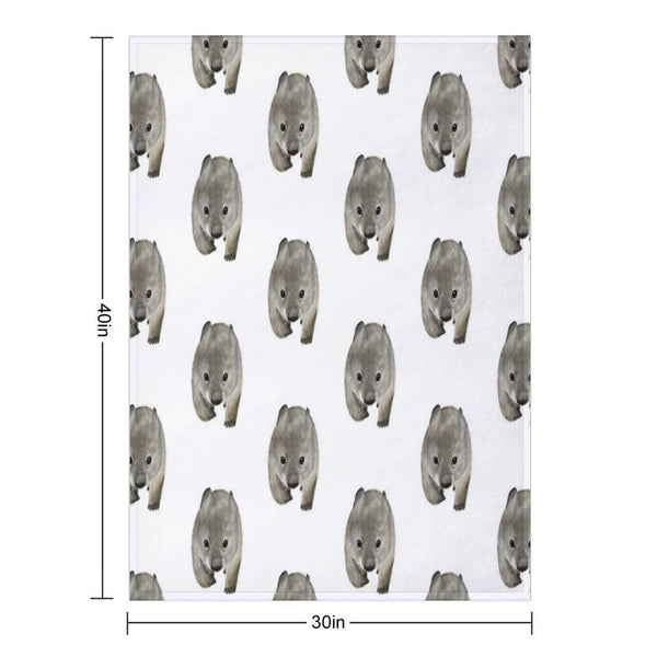 Cuddles The Wombat Quick-dry Throw Blanket