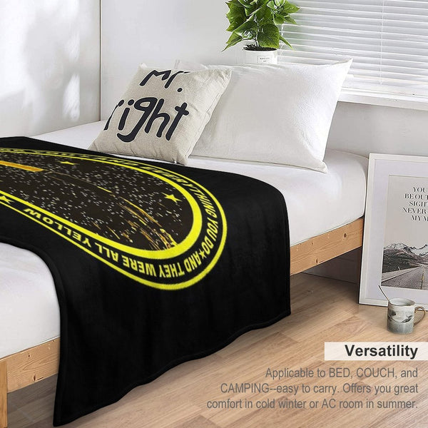 Coldplay Yellow Lyrics Eco-conscious Throw Blanket