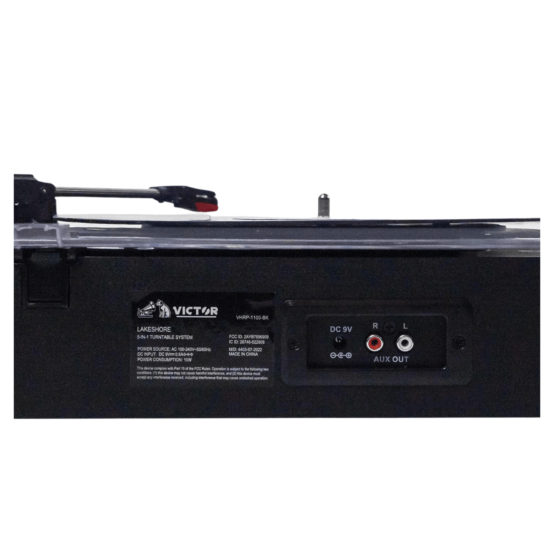 Victor Lakeshore 5-in-1 Hybrid BT Turntable System Black - Refurbished