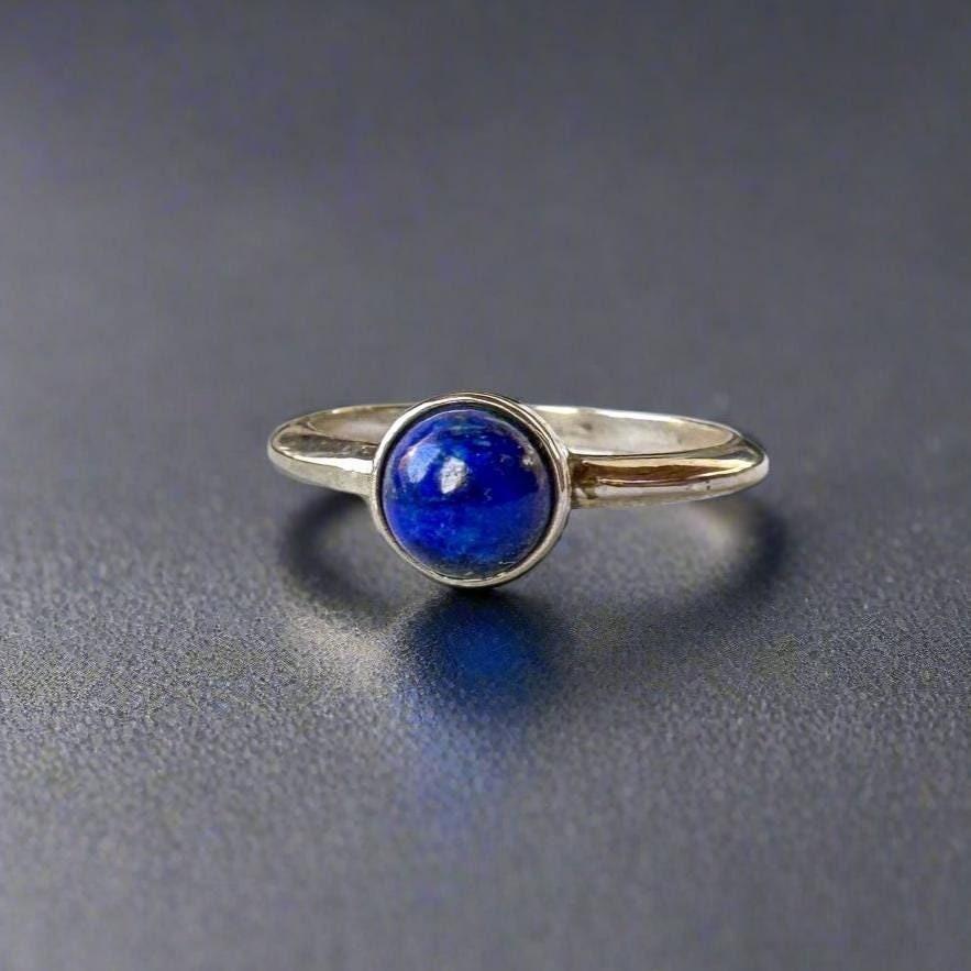 Lapis Ring Set In Silver – Wisdom And Quiet Insight | By Blackbird & Sage