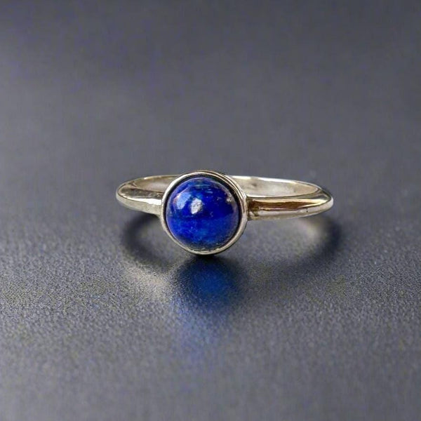 Lapis Ring Set In Silver – Wisdom And Quiet Insight | By Blackbird & Sage