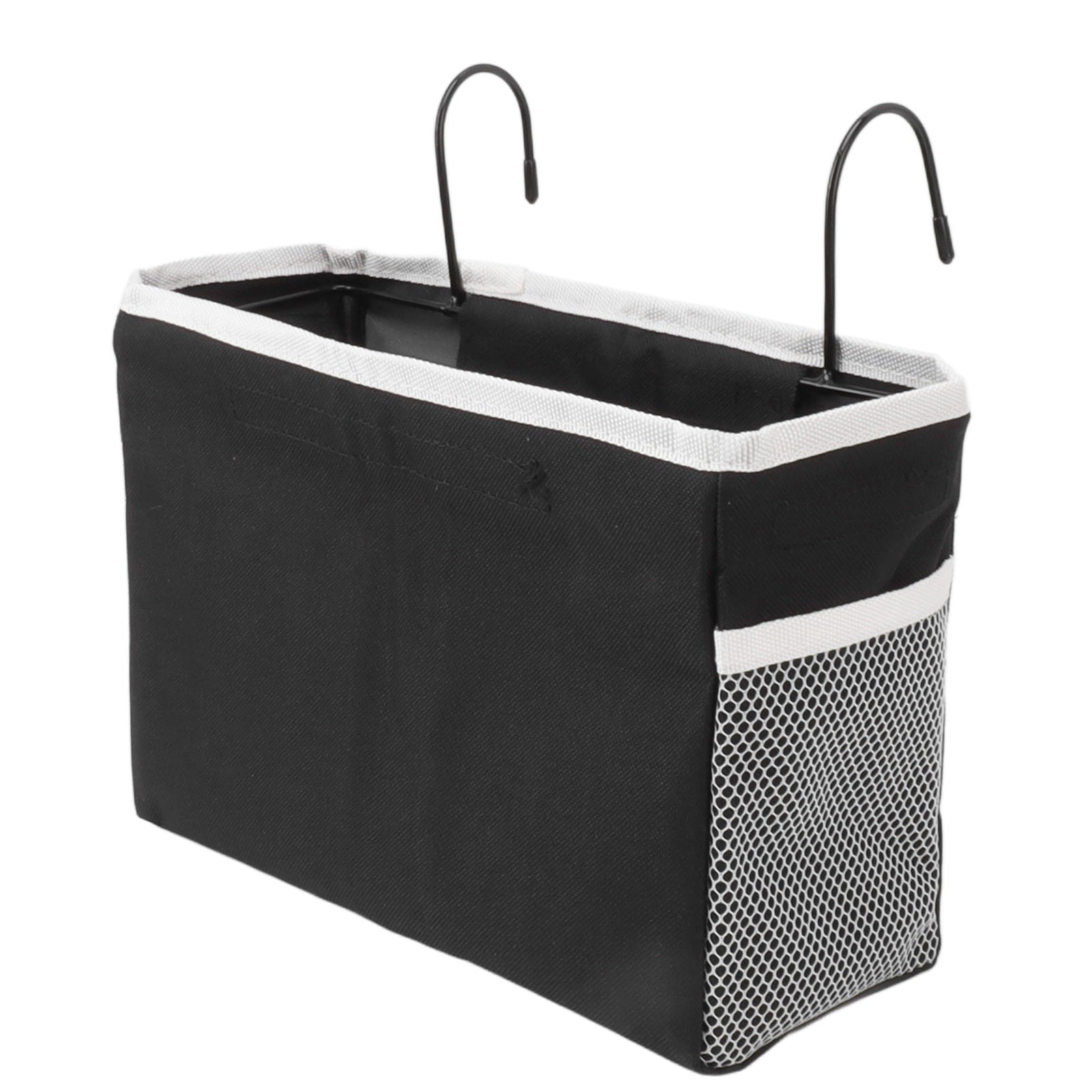Bedside Storage Basket Hook Hanging Canvas Bag Rail Organization Shelf for Dormitory Office Living Room