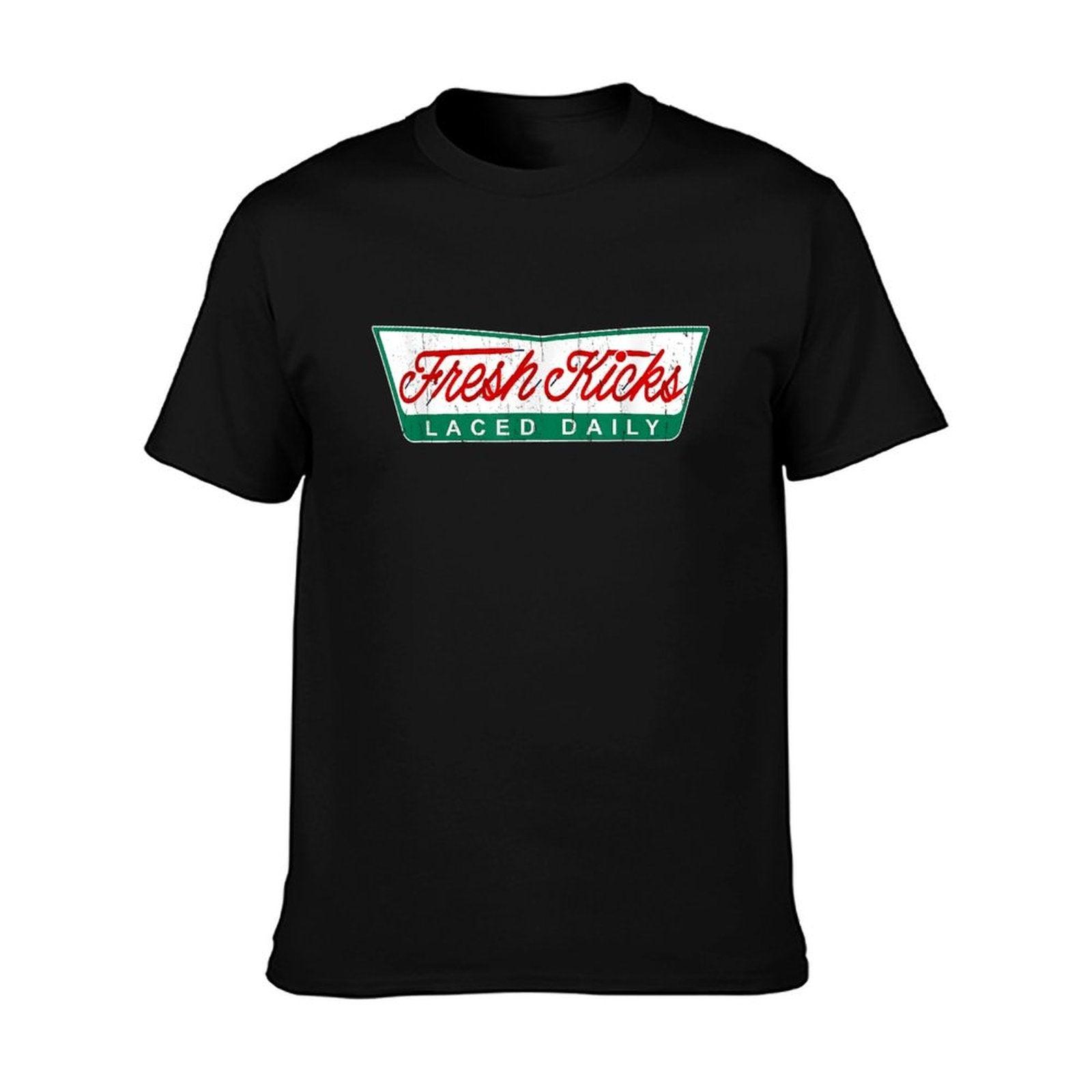 Sneaker Sauce Apparel Fresh Kicks Laced Daily Unisex-Adults Black S T-Shirt
