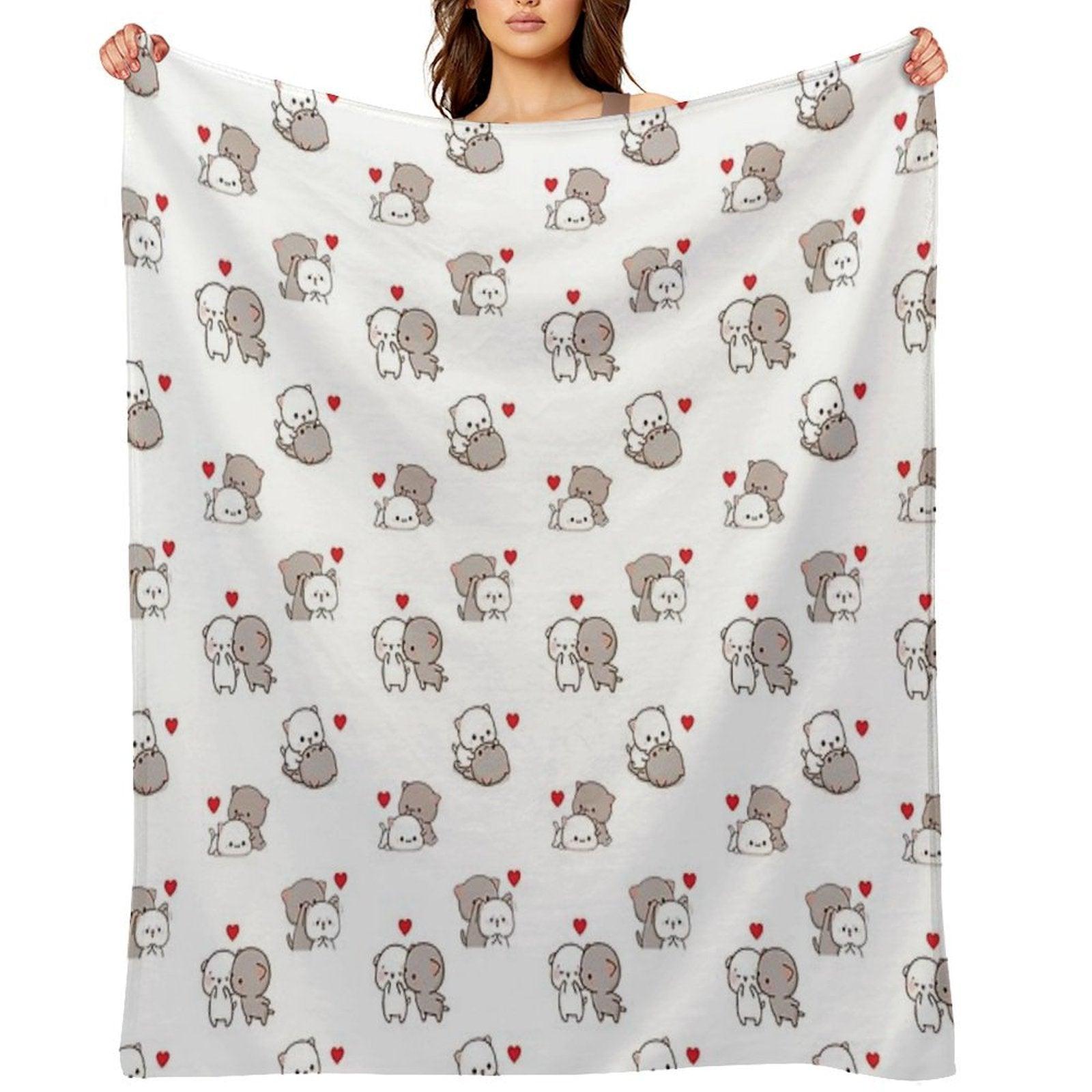 Mochi Milk Panda Bear Brownie BUBU DUDU Couple Goma Peach Sugar Valentine Xmas 2025 Throw Blanket