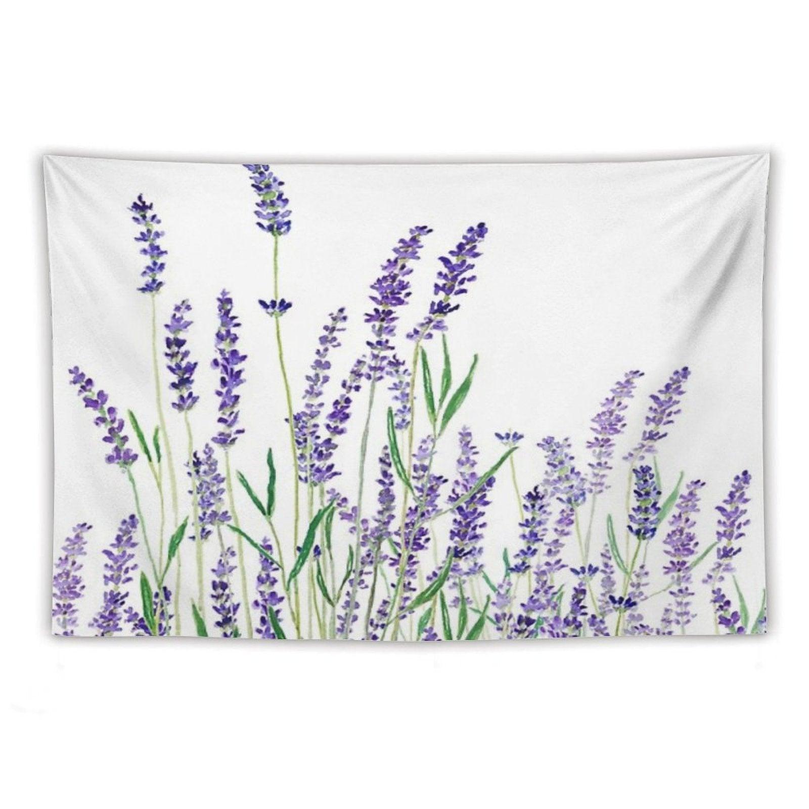 Hand Painted Purple Lavender Tapestry