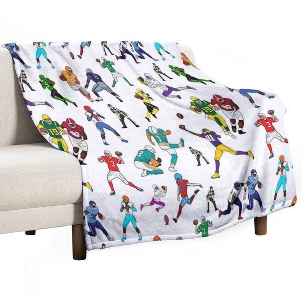 Football Players All-season Throw Blanket