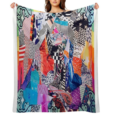Mixed Print Uno Compact Throw Blanket