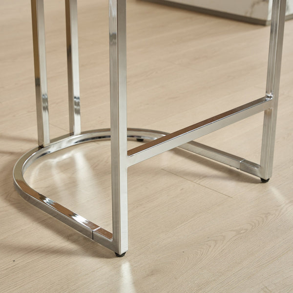 Set of 2 Modern Velvet Barstools