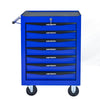 Rolling Metal Tool Chest with 7 Drawers - Black+Blue