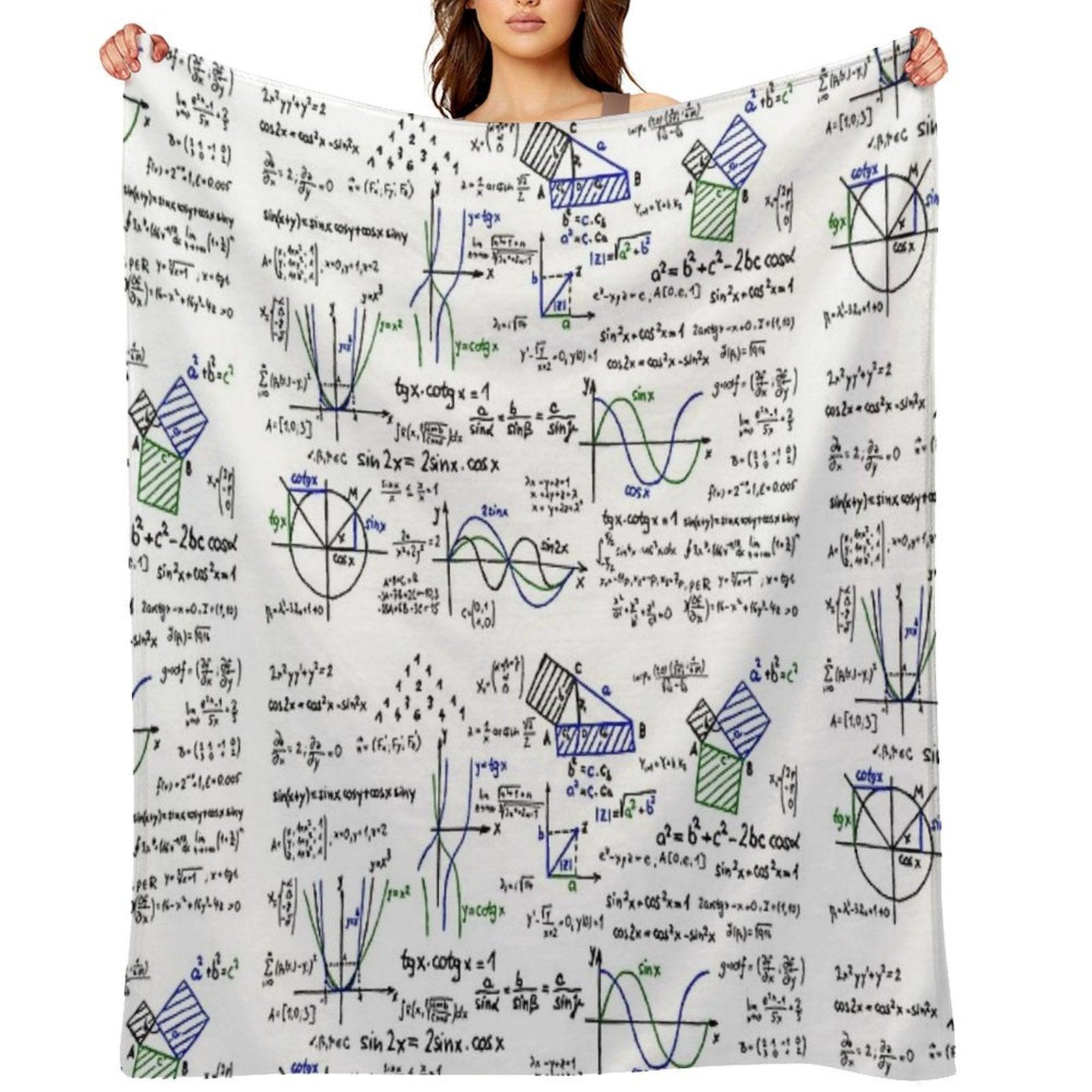 Mathematics Formulas And Numbers Throw Blanket