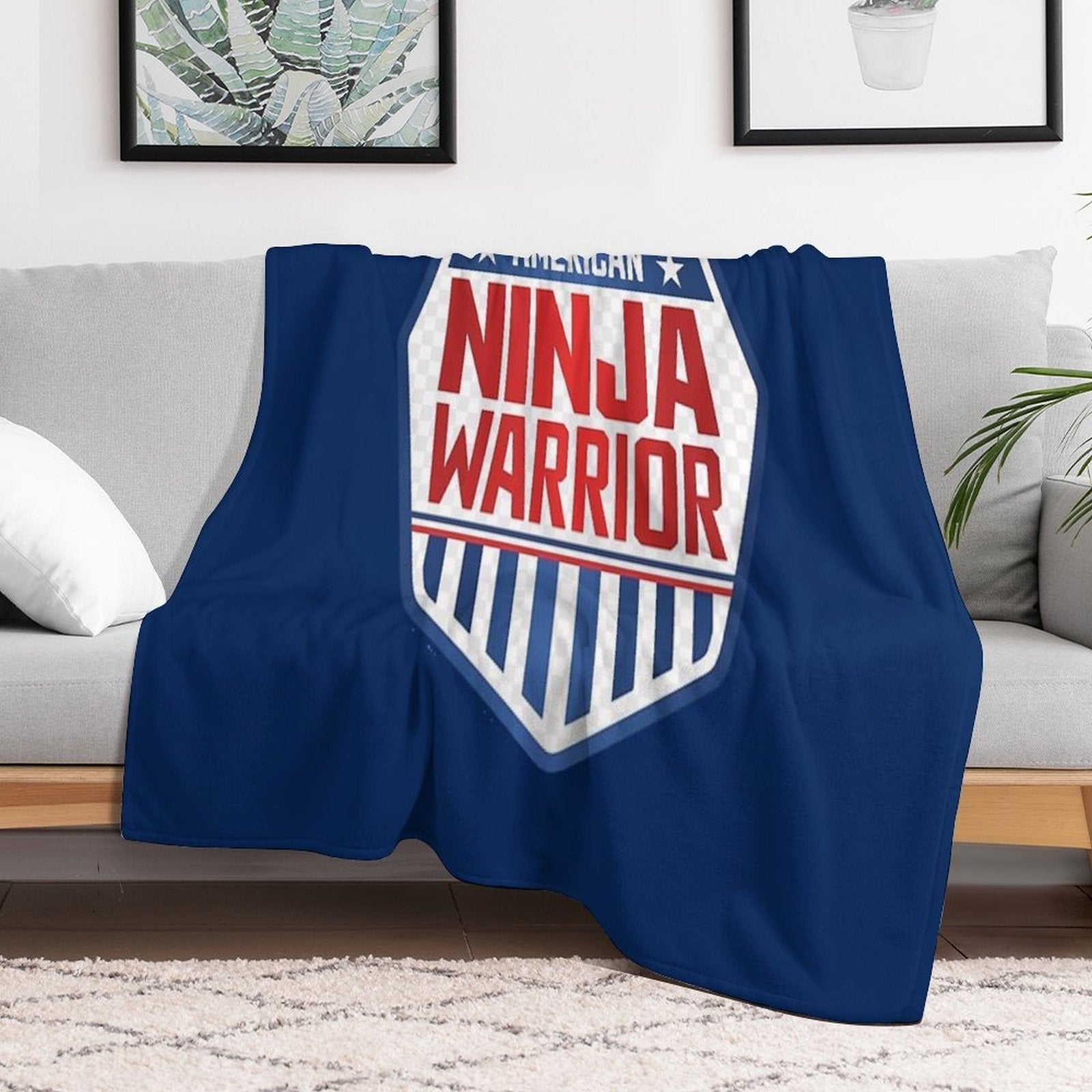 American Ninja Warrior Kids Camo Travel-friendly Throw Blanket