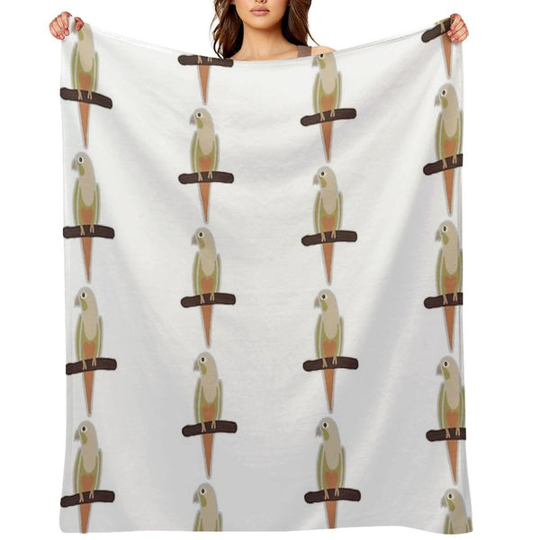 Pineapple Conure Plush Throw Blanket