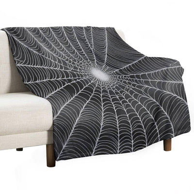 Spider Web Halloween Wrinkle-free Throw Blanket