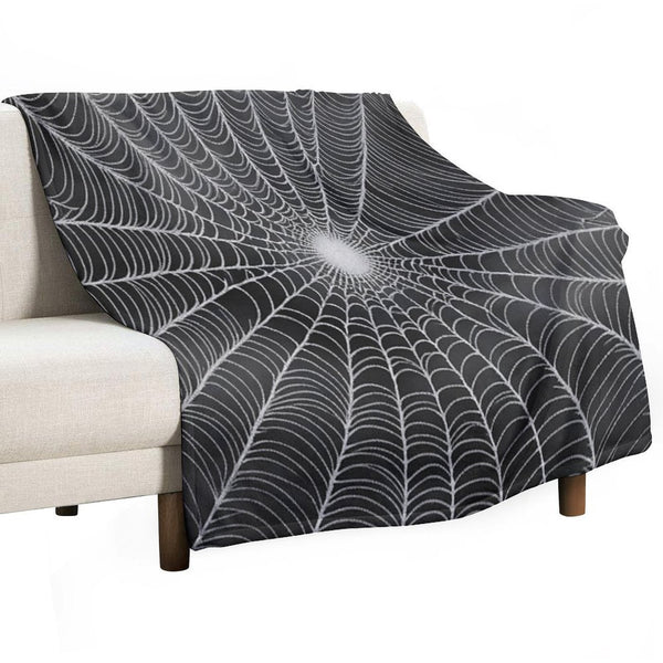 Spider Web Halloween Wrinkle-free Throw Blanket