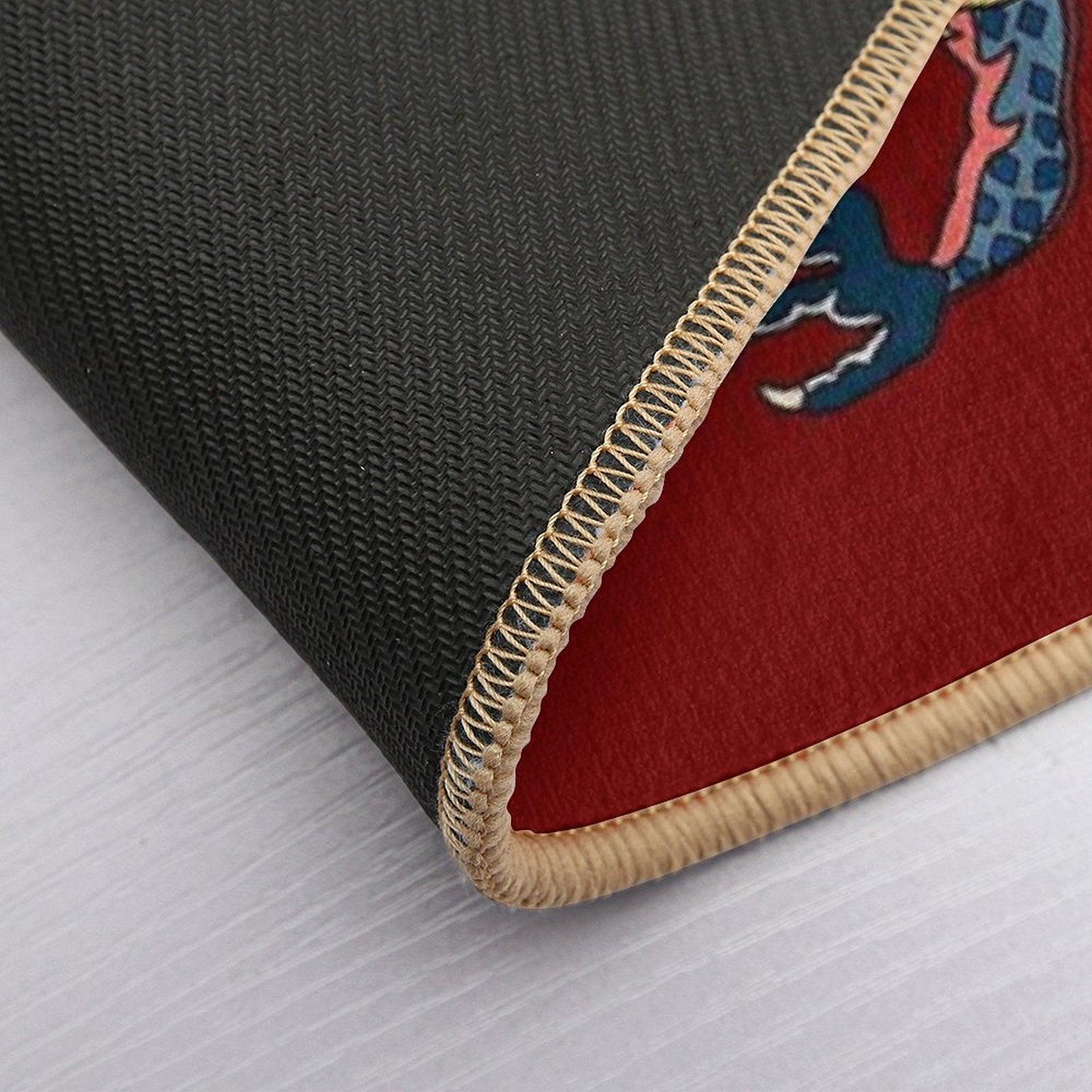 TIBETAN DRAGON RUG-red Bath Mat