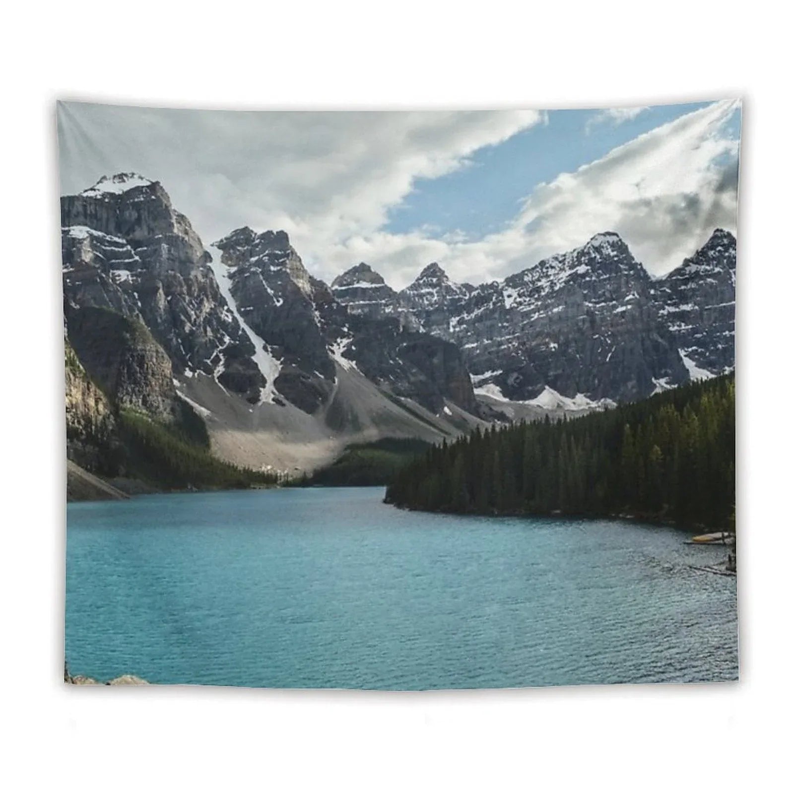 Rocky Mountains Blue Lake National Park Tapestry