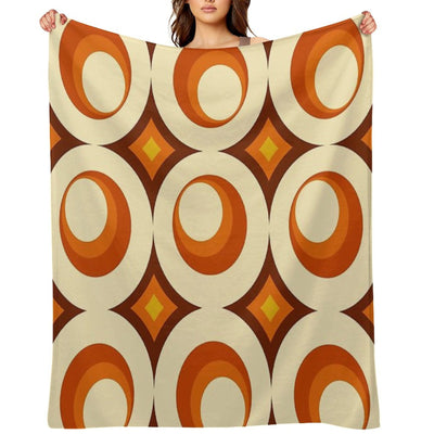 Mid-Century Modern 3 Crescent Eco-conscious Throw Blanket
