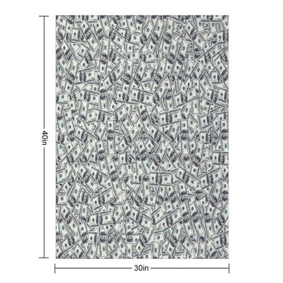 Giant Money Background 100 Dollar Bills Throw Blanket