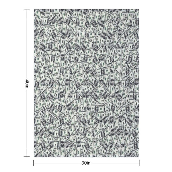 Giant Money Background 100 Dollar Bills Throw Blanket