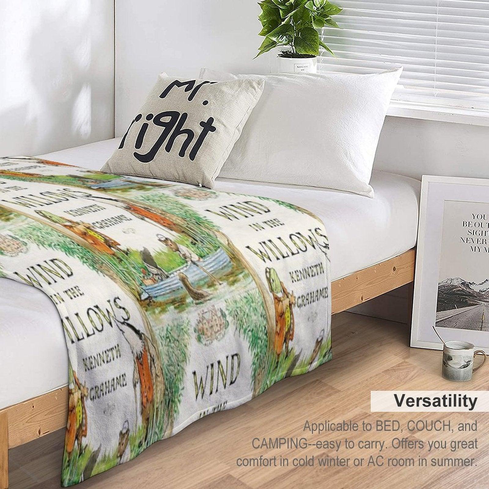 Wind in The Willows Book Cover Throw Blanket