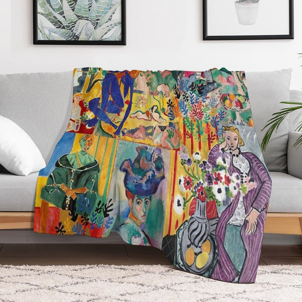 Matisse Collage Multi-functional Throw Blanket