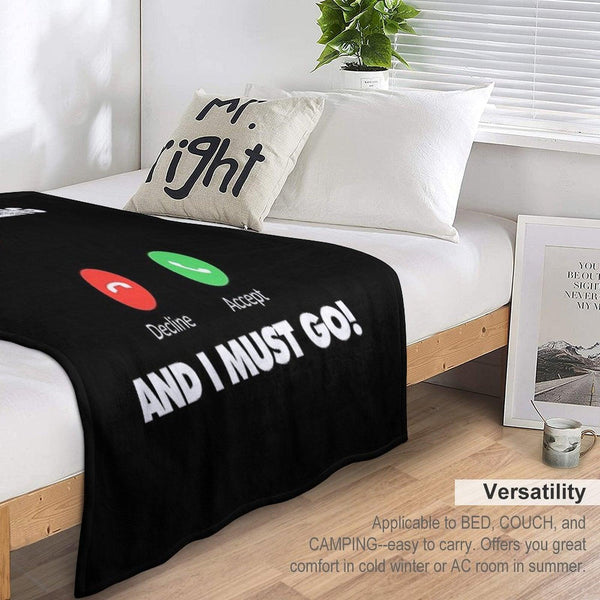 Cricket Is Calling And I Must Go, Funny Sport Player Throw Blanket