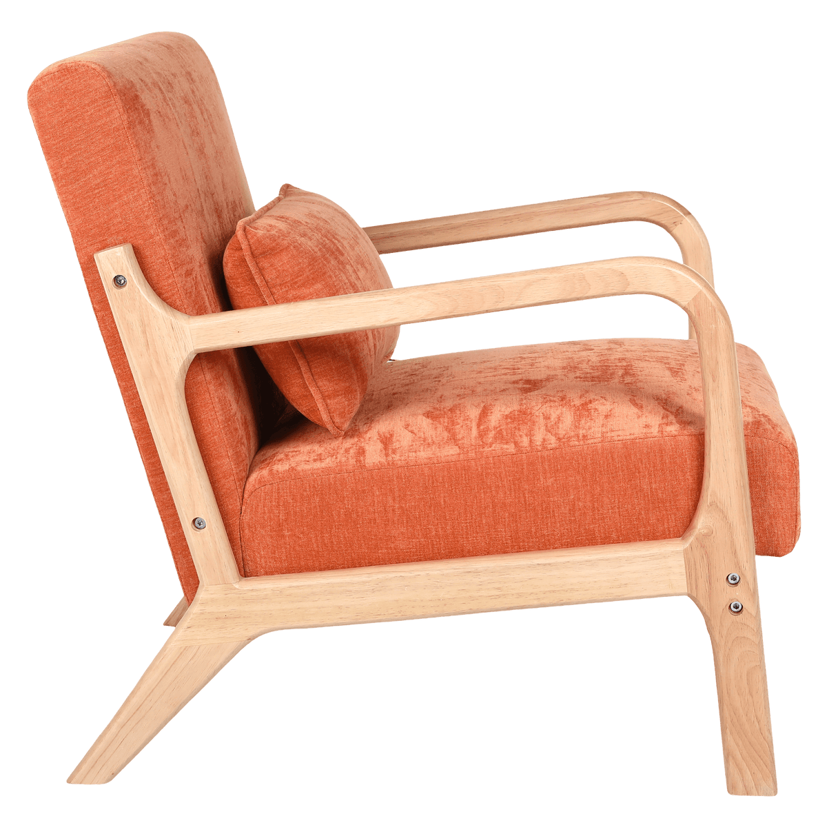 Antique Orange Cotton‑Linen Chair