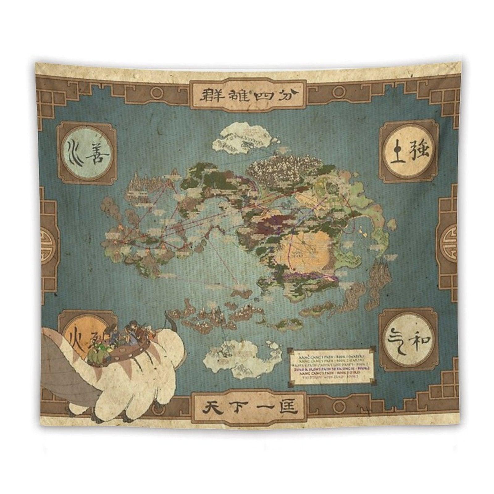 Avatar The Last Airbender Map Tapestry
