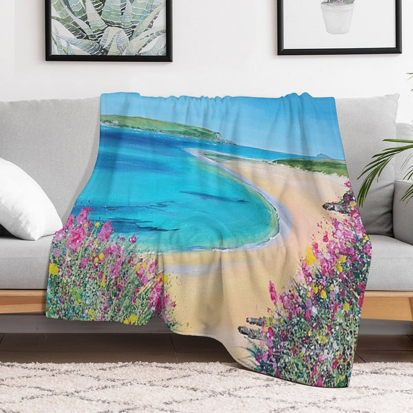 Rock , Daymer Bay, Cornwall UK Versatility Throw Blanket