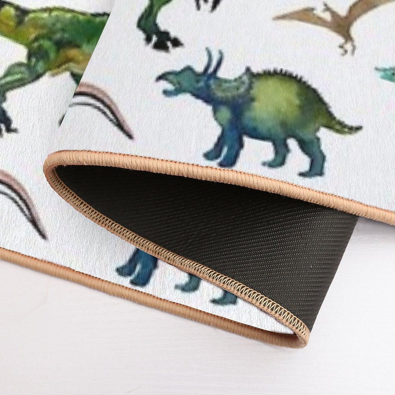 Dino-Mite Dreams for Kids  Trendy Dinosaur Pattern  Unique Gift Idea. Bath Mat