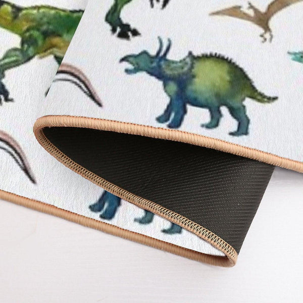 Dino-Mite Dreams for Kids  Trendy Dinosaur Pattern  Unique Gift Idea. Bath Mat