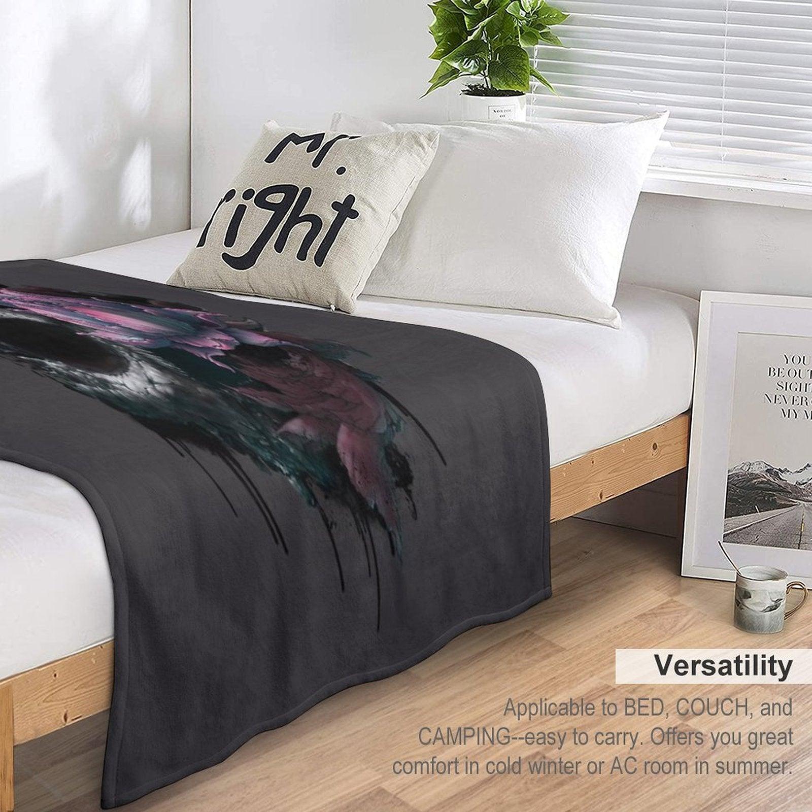Death Blooms Throw Blanket