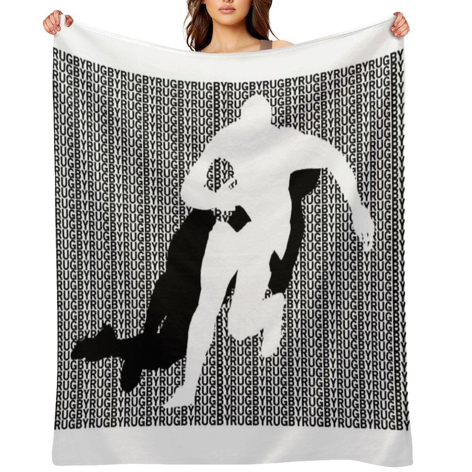 Rugby Tackle Throw Blanket