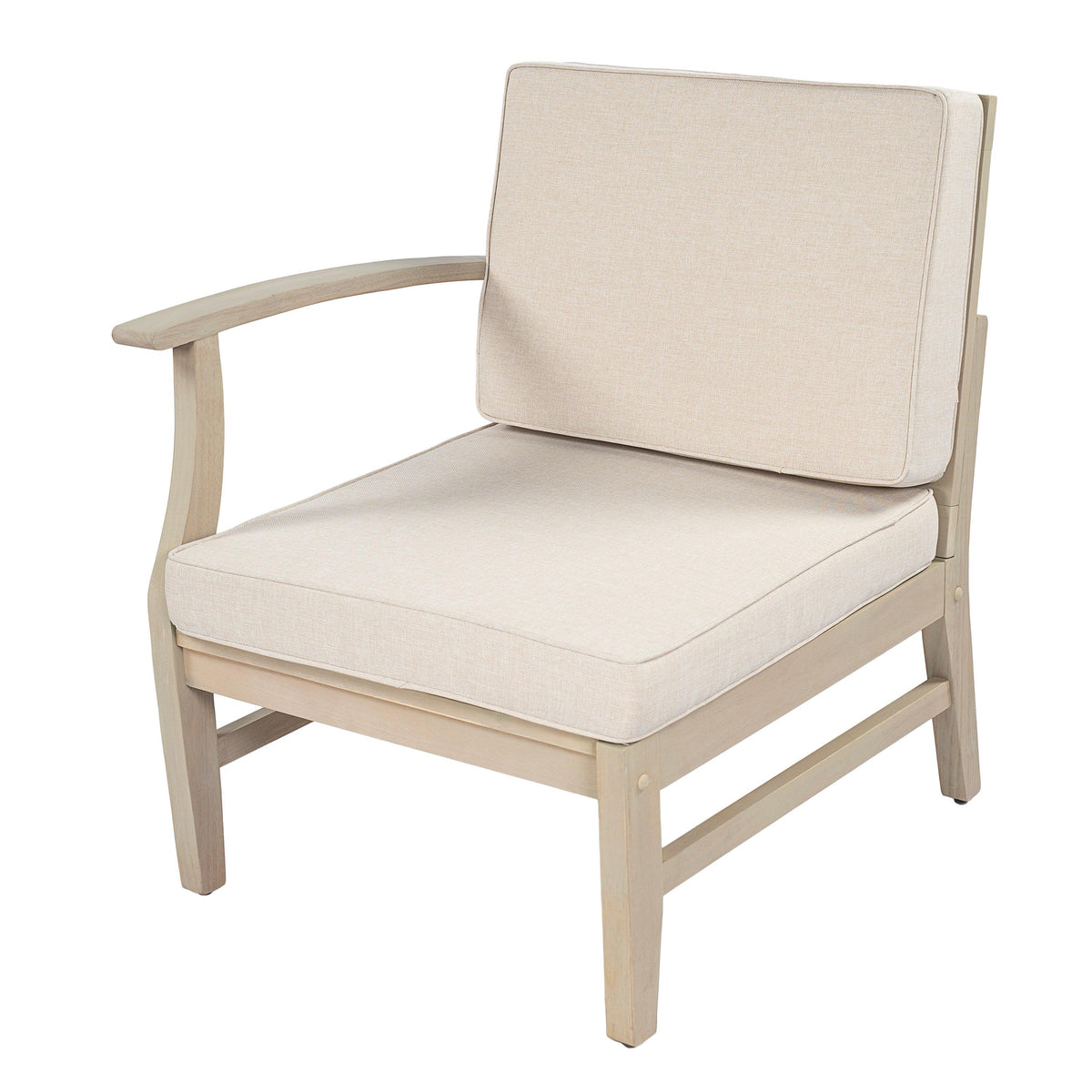 Perla Left Armchair in Acacia Wood