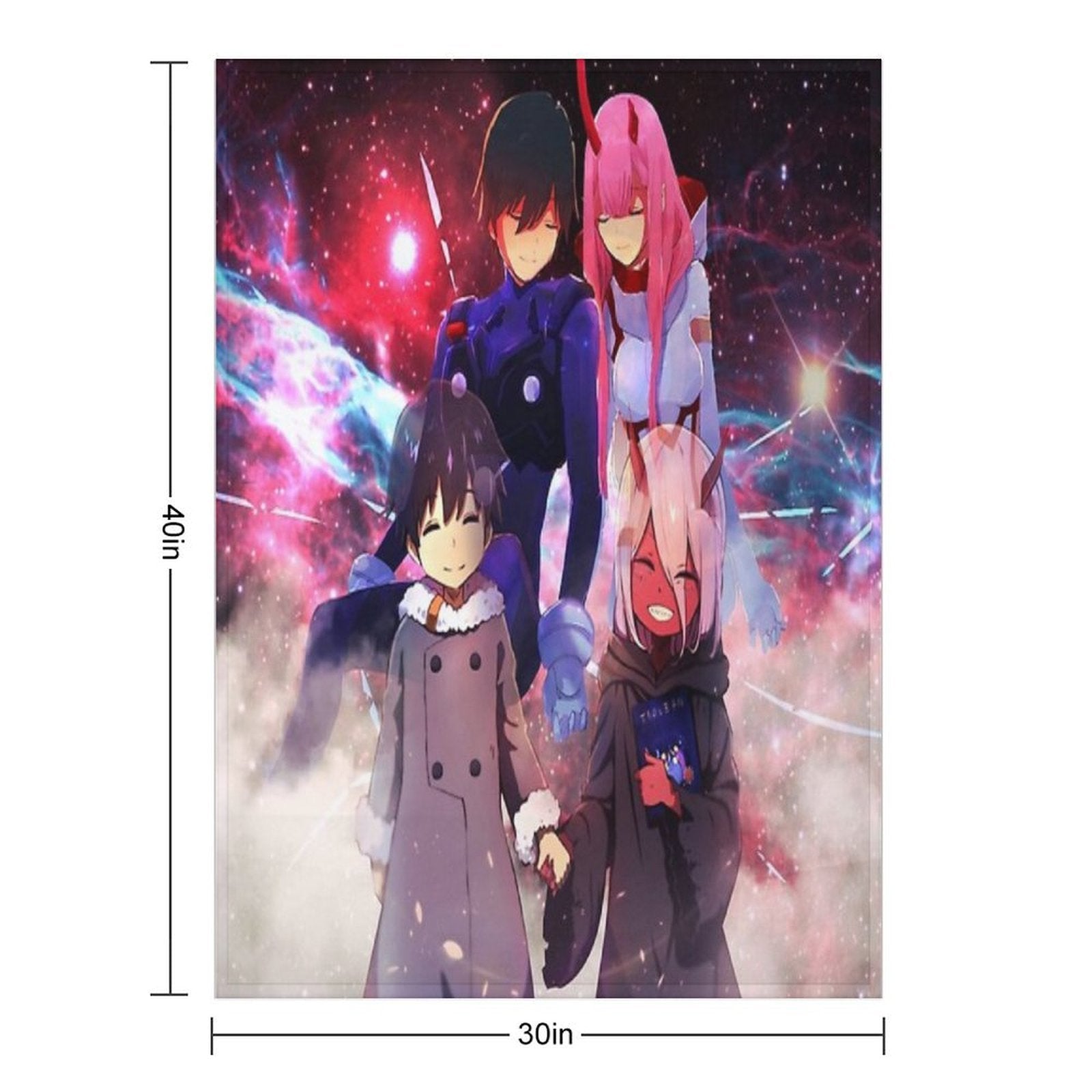 Darling In The FranXX 3 Wrinkle-free Throw Blanket