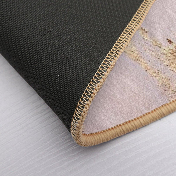 Rose Gold with Gold Strokes Texture Bath Mat