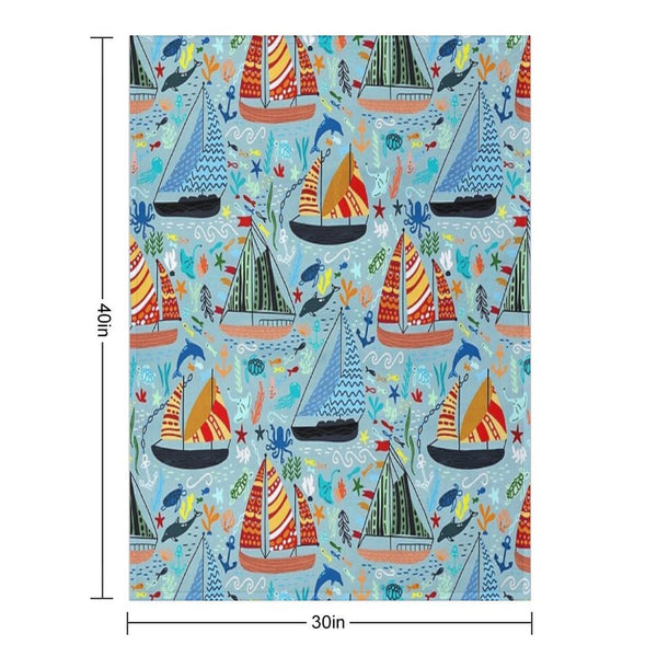Show Boats Shrink-resistant Throw Blanket