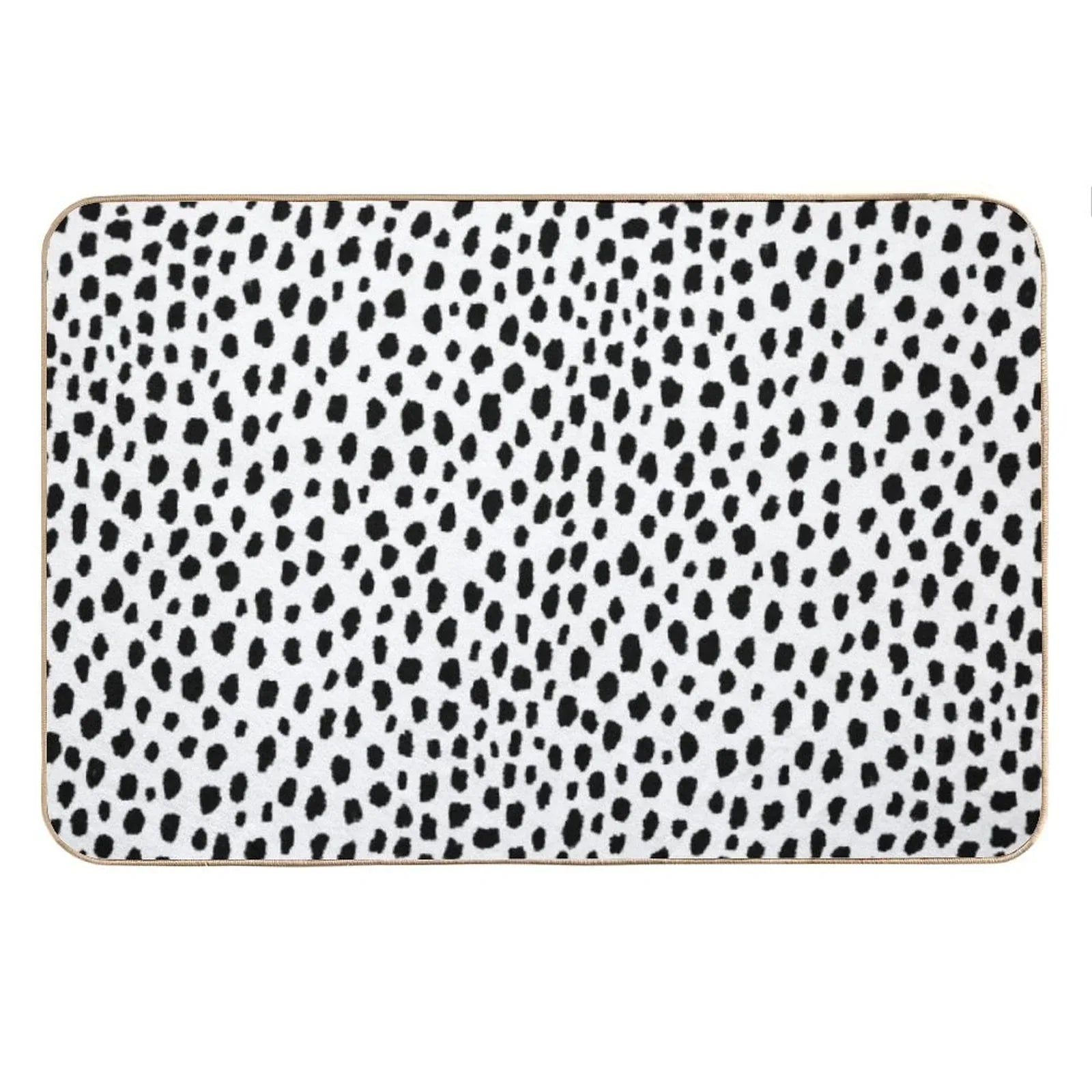 Dalmatian Spots (blackwhite) Bath Mat