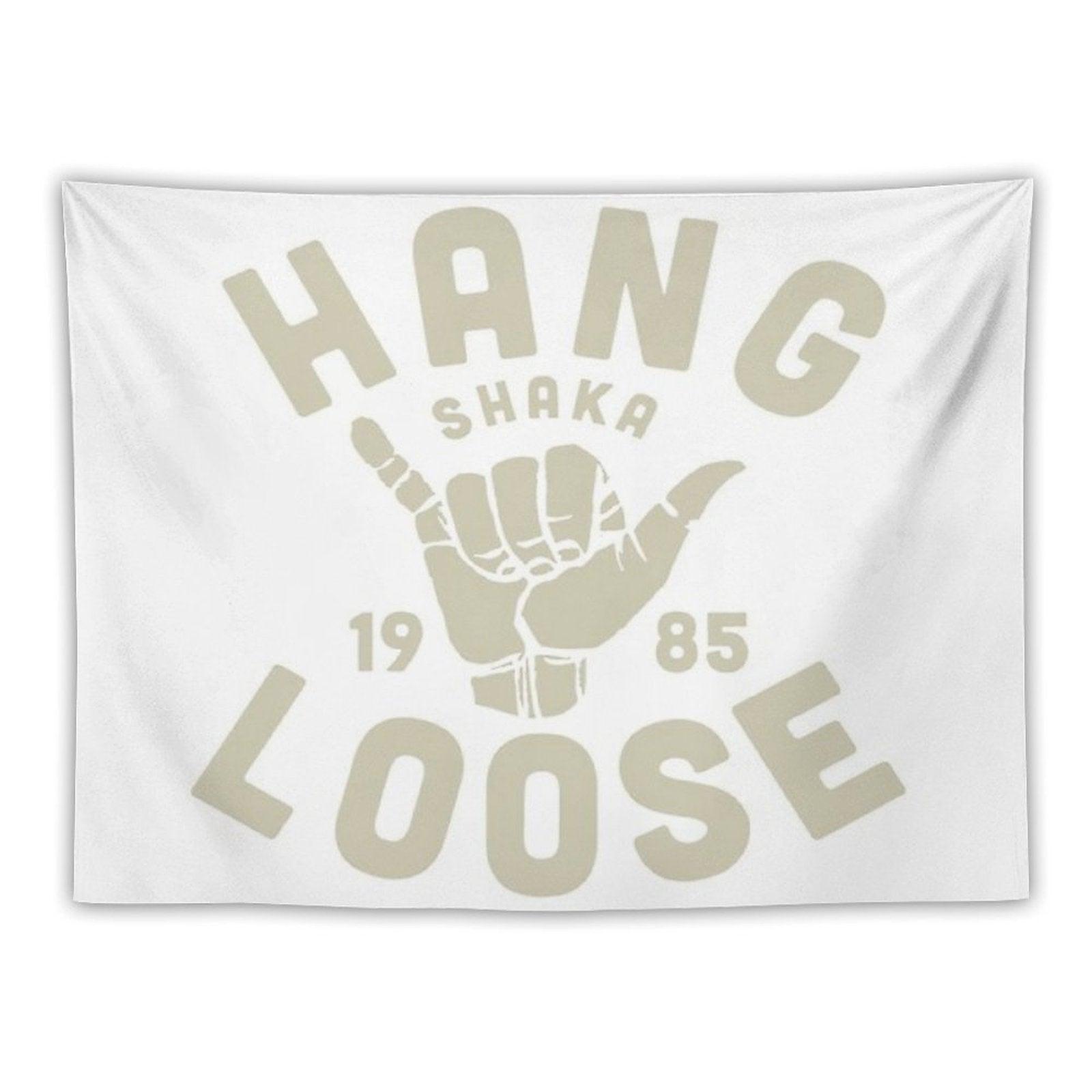 Vintage Surf Sticker Shaka Tapestry