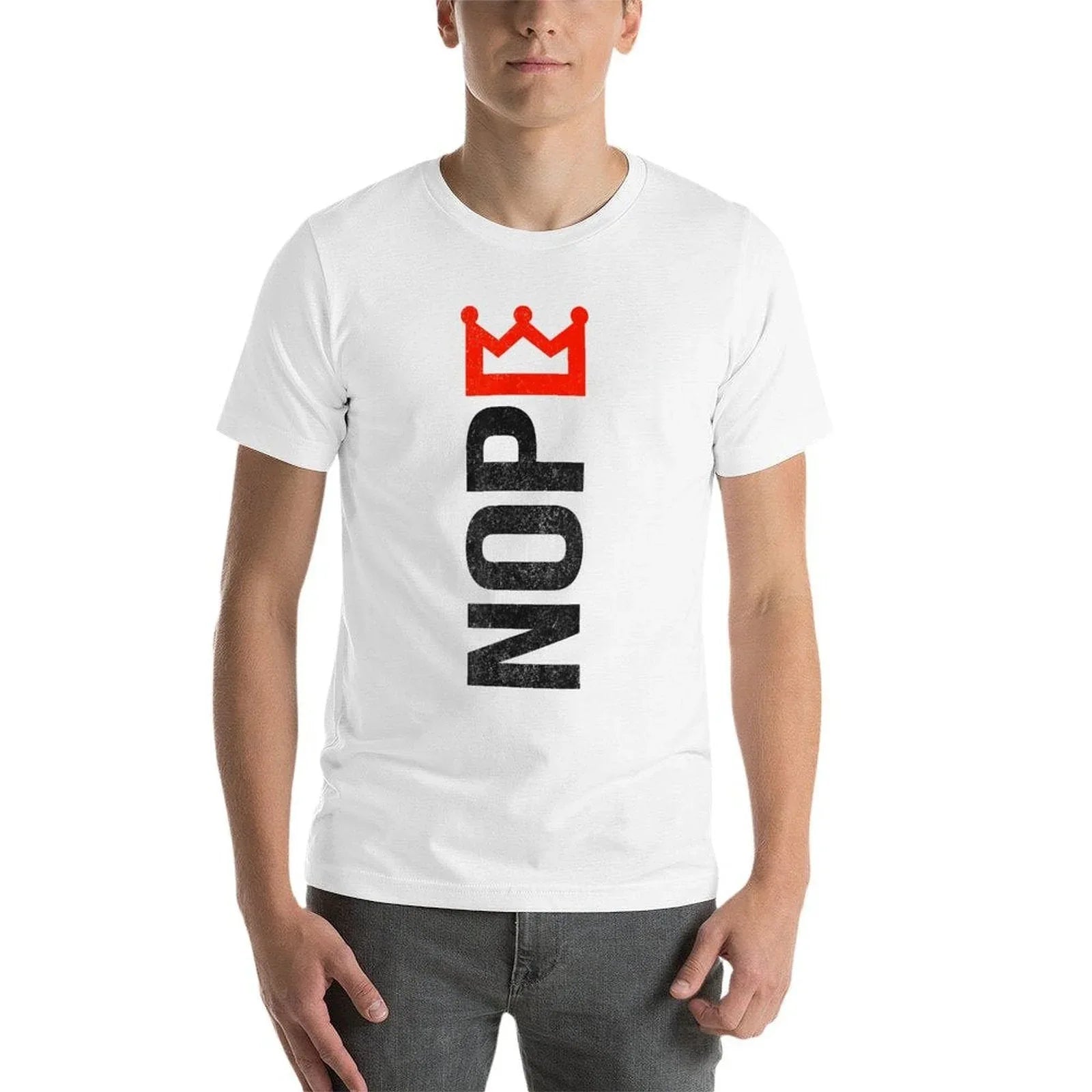 No Kings Protest Sign Vertical American Pride 4th of July Comfortable T-Shirt