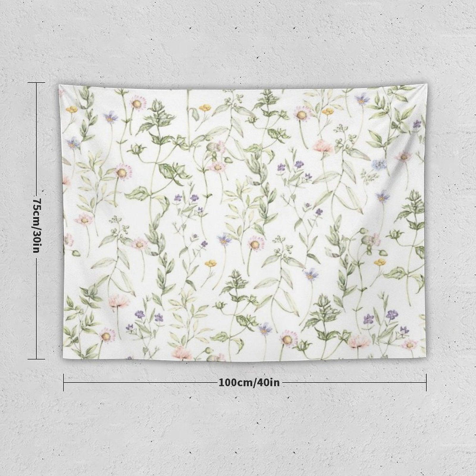 Pastel Vintage Flowers Tapestry