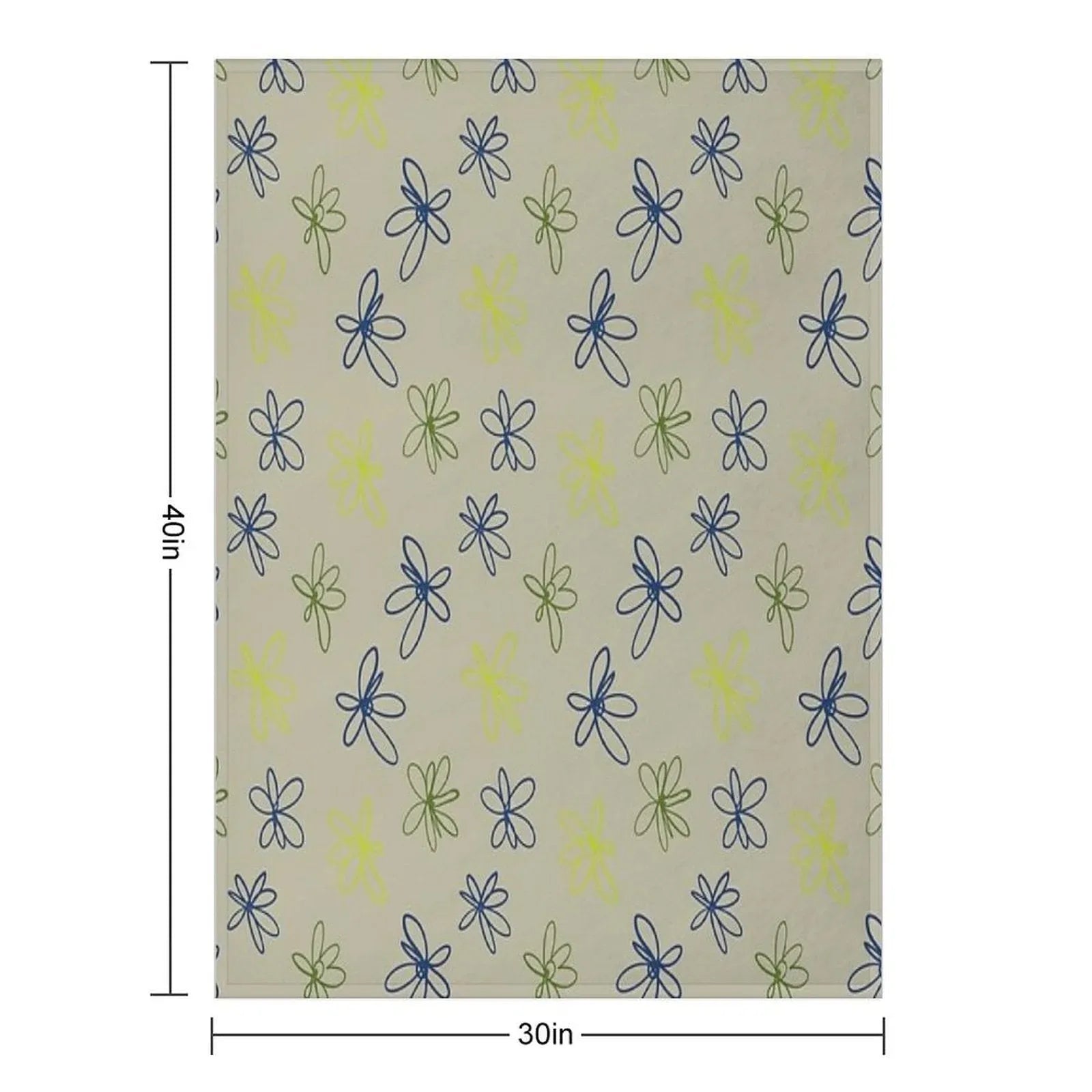 Daisy Whispers - Minimalist Leaf Pattern Throw Blanket